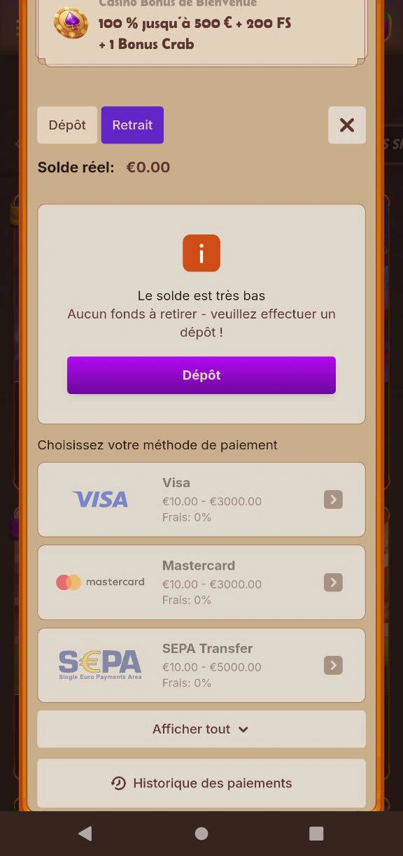 Limites de dépôt et de retrait chez Abuking casino – vue d’ensemble